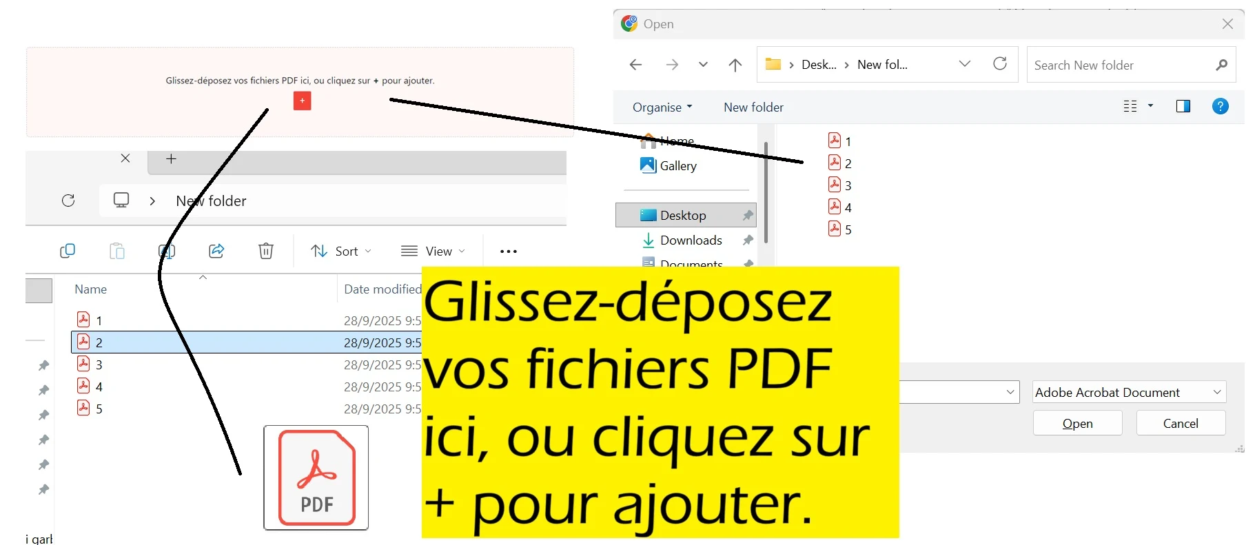 Boîte de sélection de fichiers